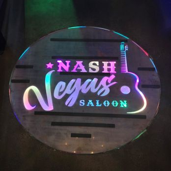 Nash Vegas Saloon - Logo projection on floor. - Bars Near Me - Oswego, Illinois