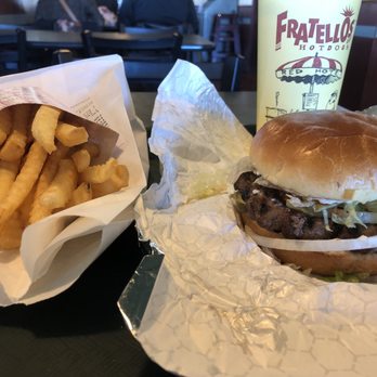Fratellos - Cheeseburger, fries, and a drink for $8.75. Good food at a reasonable price. - Hot Dogs Near Me - Volo, Illinois