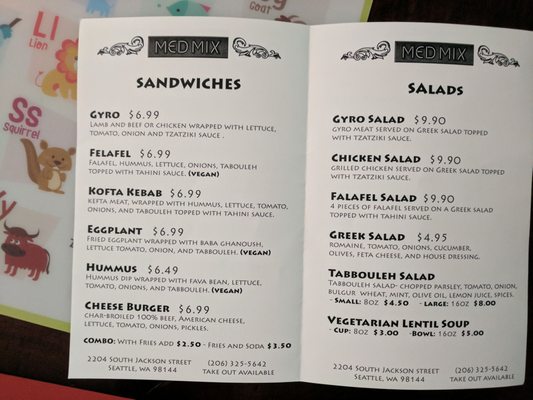 Menu photo 7 Med Mix Seattle, WA