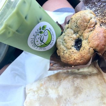 Liquid Leaf - Liquid Leaf: Matcha V. Boba, Sausage Burrito & Blueberry Muffin: 39028 Winchester Rd, STE 109, Temecula, CA 92563, '190623 - Coffee & Tea Near Me - Murrieta, California