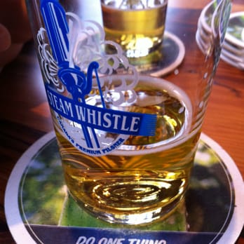Steam Whistle Brewing - A glass of (free!) Steam Whistle beer at the Steam Whistle Brewing tour. - Breweries Near Me - Toronto, Ontario Steam Whistle Brewing - A glass of (free!) Steam Whistle beer at the Steam Whistle Brewing tour. - Breweries Near Me - Toronto, Ontario