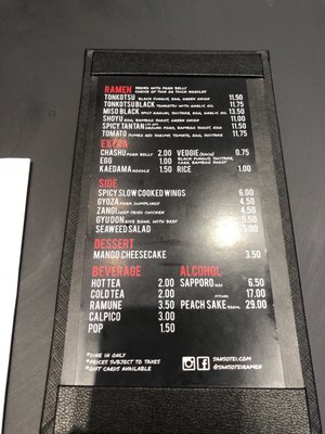 Menu photo 7 Sansotei Ramen Toronto, ON