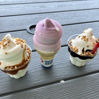 Dairy Queen Grill & Chill - Carmel sundae, Fruity Blast dipped cone and Hot Fudge sundae - Fast Food Near Me - Orangevale, California