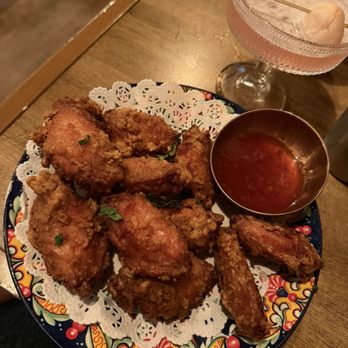 Elephant Ear Thai Restaurant - Fried Chicken Wing With Lemongrass Sauce - Asian Fusion Near Me - New York, New York Elephant Ear Thai Restaurant - Fried Chicken Wing With Lemongrass Sauce - Asian Fusion Near Me - New York, New York