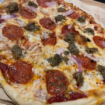Blaze Pizza - Meat lovers pizza - Pizza Near Me - Greensboro, North Carolina Blaze Pizza - Meat lovers pizza - Pizza Near Me - Greensboro, North Carolina