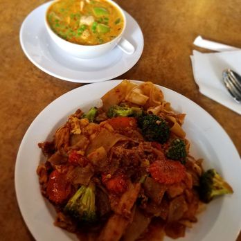 Thai Khao Kaeng Express And Pizzeria - My phad see ew with small curry on the side (based on request) - Thai Near Me - Roy, Utah Thai Khao Kaeng Express And Pizzeria - My phad see ew with small curry on the side (based on request) - Thai Near Me - Roy, Utah
