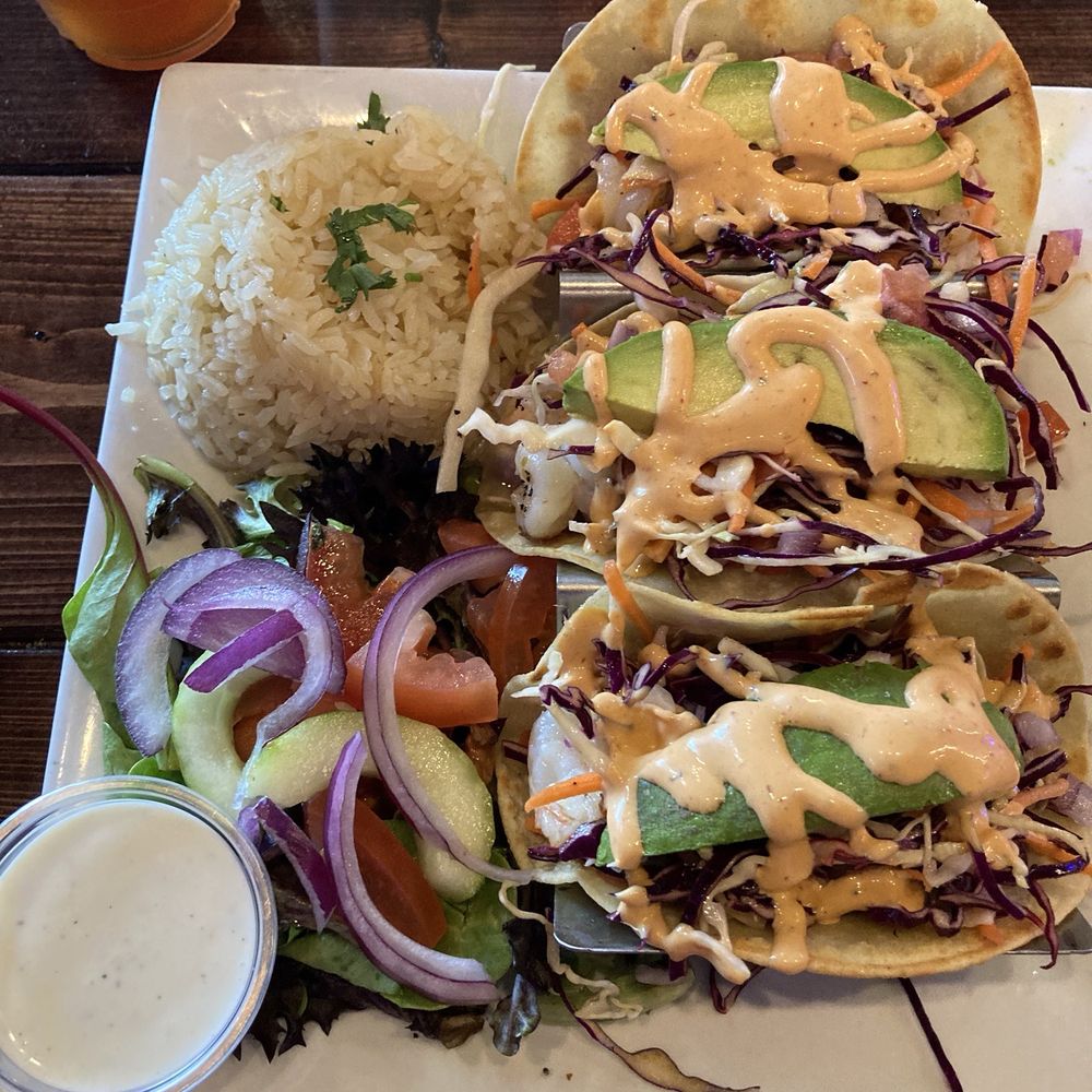 Shrimp Tacos grilled shrimp tacos. Salad and rice included. Shrimp Tacos grilled shrimp tacos. Salad and rice included.
