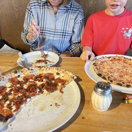 "Honey B" pizza and kids pizza.