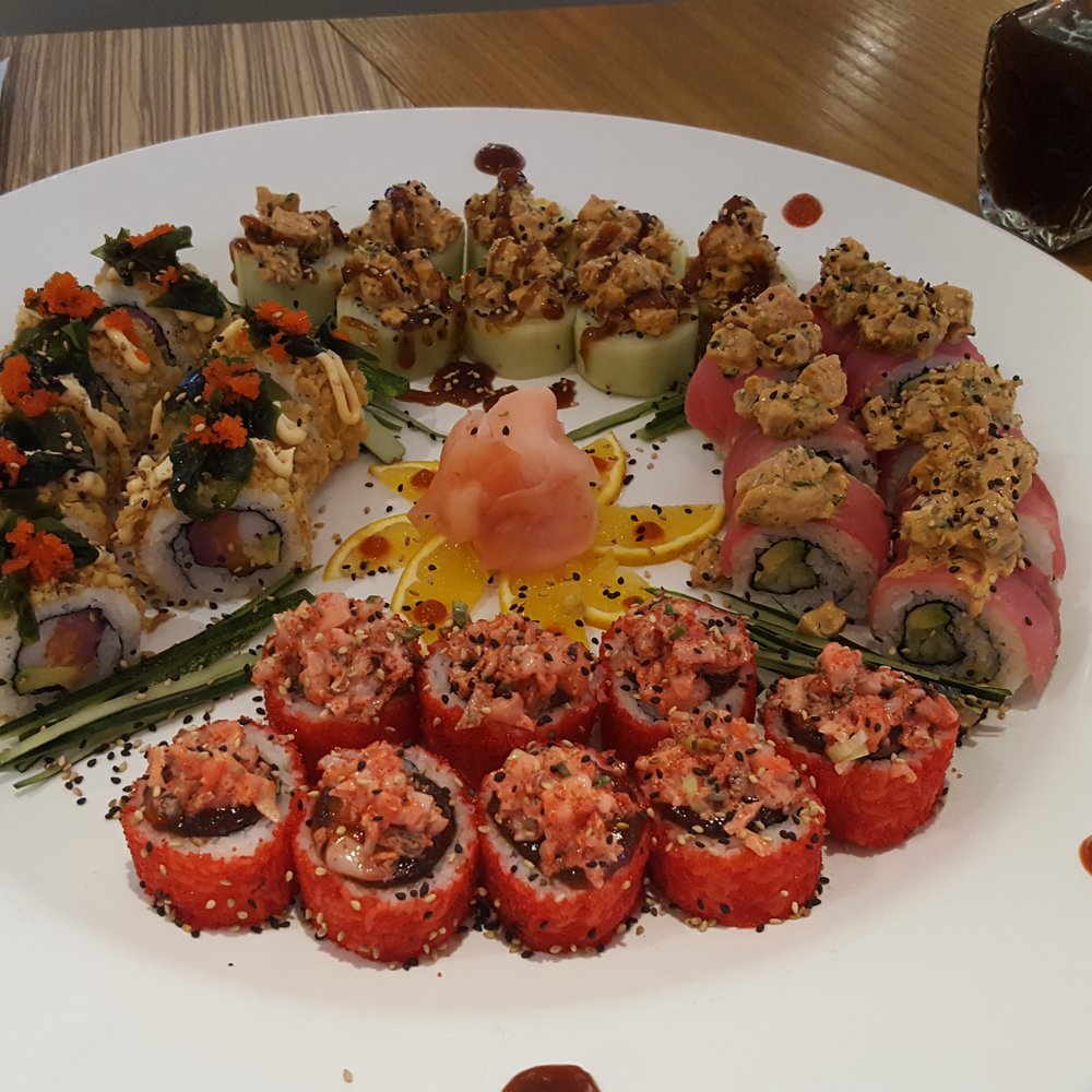 Saku Sushi Bar - Our sushi platter was possibly one of the best sushi roll platters I have ever had anywhere in the world! - Sushi Bars Near Me - Nuevo Vallarta, NAY