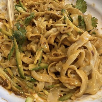 Dumpling World - Sesame Sauce Noodle (Dry)(Has Peanut)(Mild Spicy) (Mild Spicy) AFTER BEING MIXED - Chinese Near Me - Sugar Land, Texas Dumpling World - Sesame Sauce Noodle (Dry)(Has Peanut)(Mild Spicy) (Mild Spicy) AFTER BEING MIXED - Chinese Near Me - Sugar Land, Texas