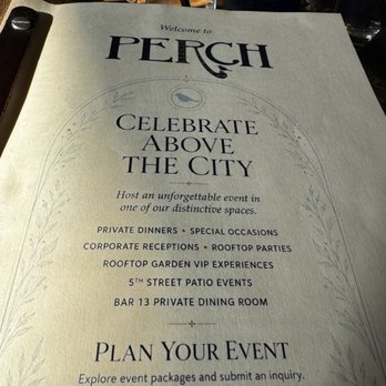 Perch - Menu - Lounges Near Me - Los Angeles, California