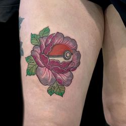 The Skin Museum - Pokemon Floral Tattoo by Chris @Tattoogoonz