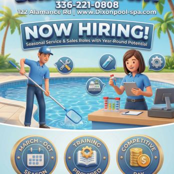 Dixon Pool & Spa - Hiring Now. Interested individuals Please ask! - Hot Tub & Pool Near Me - Burlington, North Carolina Dixon Pool & Spa - Hiring Now. Interested individuals Please ask! - Hot Tub & Pool Near Me - Burlington, North Carolina