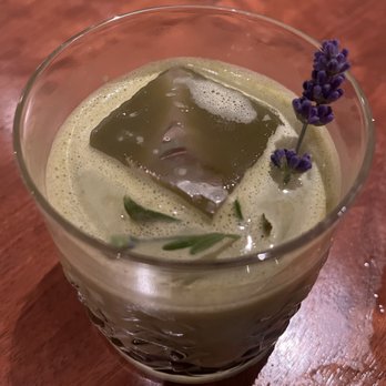 Ponto Lago - "Camellia" Cocktail-Matcha Inspired-SO GOOD!! - New American Near Me - Carlsbad, California