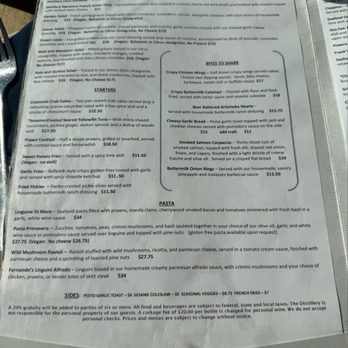 Moss Beach Distillery - Menu - Seafood Near Me - Moss Beach, California