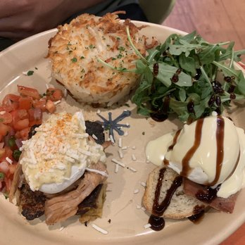 Snooze, an A.M. Eatery - Benny duo, keep in mind the duo is on baguettes instead of English muffins. - Breakfast & Brunch Near Me - Boulder, Colorado