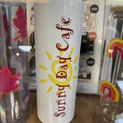Sunny Day Cafe - Great little mug, brightly decorated.