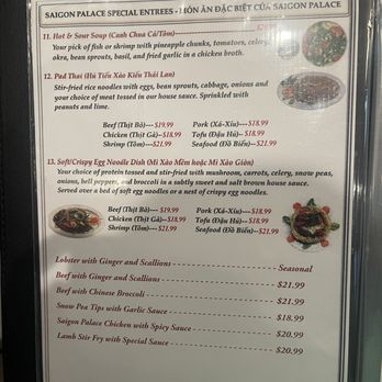 Saigon Palace - Menu - Vietnamese Near Me - Edgewater, Maryland