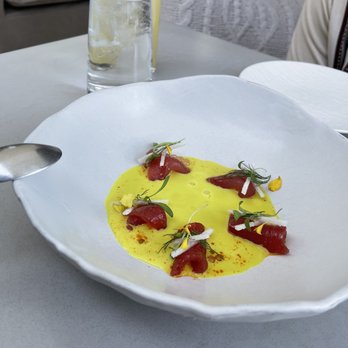 Tia Carmen - Tuna Crudo, one of my favorite things on the menu. This coconut sauce is amazing!! - New American Near Me - Phoenix, Arizona Tia Carmen - Tuna Crudo, one of my favorite things on the menu. This coconut sauce is amazing!! - New American Near Me - Phoenix, Arizona