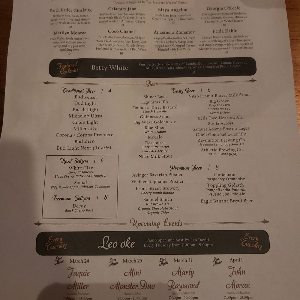Wicked Dame - a menu for a restaurant - Wine Bars Near Me - Dubuque, Iowa Wicked Dame - a menu for a restaurant - Wine Bars Near Me - Dubuque, Iowa