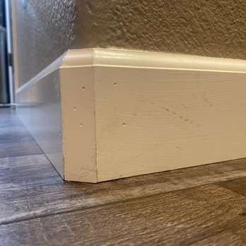 Borncamp Painting - This is their idea of finished baseboard - Painters Near Me - Tracy, California