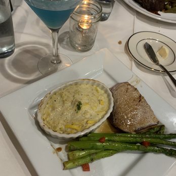 306 North - Seared tuna, asparagus, squash soufflé with a Jade martini. - New American Near Me - Valdosta, Georgia 306 North - Seared tuna, asparagus, squash soufflé with a Jade martini. - New American Near Me - Valdosta, Georgia