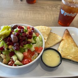 Greek City Cafe - Largo - Pick 2 Items Greek Salad 1/2 Spanakopita