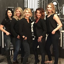 Hair & Body Works - The stylists:  Left to right Amy, Kim, Tanya,Tammy, Haley