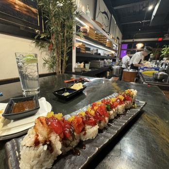 Oao - Sushi Bar & Grill at Wailea - Broke Da Mouth specialty roll. - Sushi Bars Near Me - Kihei, Hawaii Oao - Sushi Bar & Grill at Wailea - Broke Da Mouth specialty roll. - Sushi Bars Near Me - Kihei, Hawaii