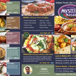 Mysttik Masaala - Menu