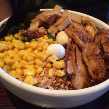 Ramen Parlor - Lobster Garlic Pork Ramen extra spicy with a lot of extras... - Ramen Near Me - San Mateo, California