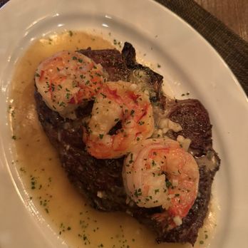 Ocean Prime - 16 Oz Ribeye with Garlic Shrimp Scampi - Seafood Near Me - New York, New York Ocean Prime - 16 Oz Ribeye with Garlic Shrimp Scampi - Seafood Near Me - New York, New York
