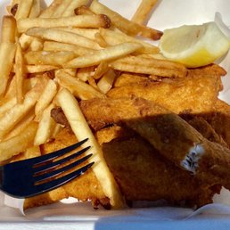 Fried whitefish and fries Fried whitefish and fries