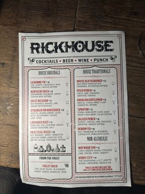Menu photo 1 Rickhouse San Francisco, CA Menu photo 1 Rickhouse San Francisco, CA