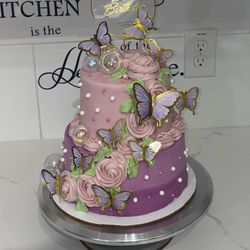 Stone Supreme Sweets - Marble two tiered butter fly cake