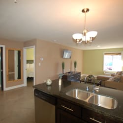 The Hotel Sync - A view from the kitchen to the rest of the room. All rooms are suites.