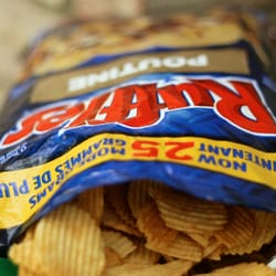 Walmart - Ruffles Poutine-flavored Chips! Tasted like French Onion Soup. Thanks to Steve C for the hook-up! =)