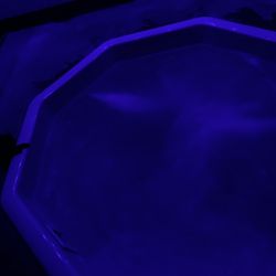 Springfield Spas - Hot tub with only blue lights on