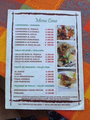 Menu photo 2 La Palapa Cabo Pulmo, BCN Menu photo 2 La Palapa Cabo Pulmo, BCN