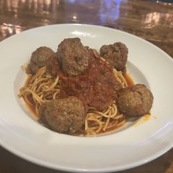 Meatballs and spaghetti to die for! Two. Die. For. I've been craving them every minute ever since.