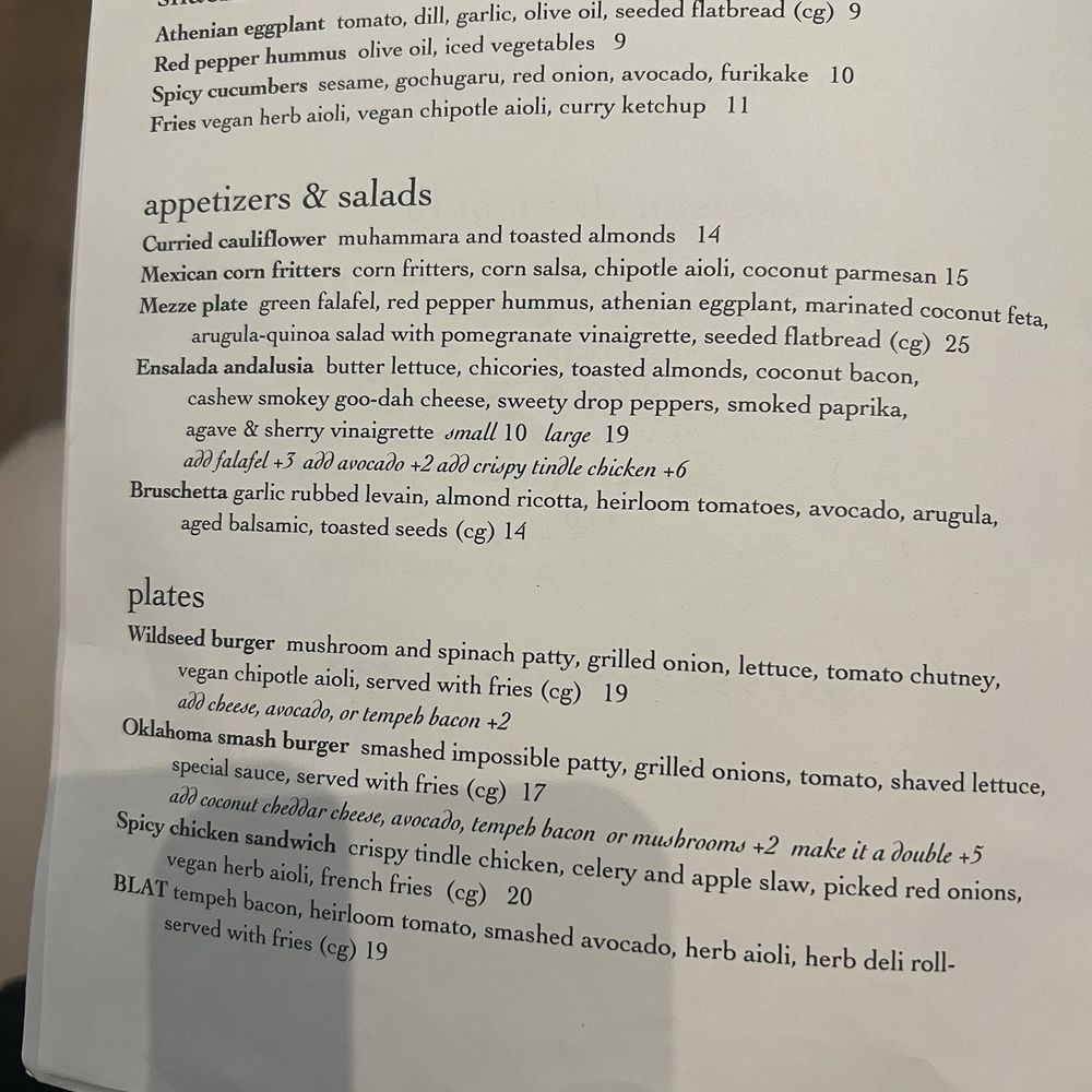 Wildseed - Menu - Vegan Near Me - San Francisco, California Wildseed - Menu - Vegan Near Me - San Francisco, California