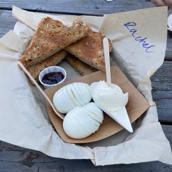 Five Points Bakery - Oatmeal Toast with Sour Cherry Jam, Cheddar, Apple - Bakeries Near Me - Buffalo, New York