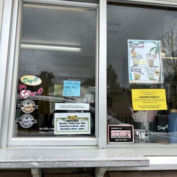 Day-O Espresso - 2024 Window with hours and monthly smoothies. - Coffee & Tea Near Me - Sonora, California Day-O Espresso - 2024 Window with hours and monthly smoothies. - Coffee & Tea Near Me - Sonora, California