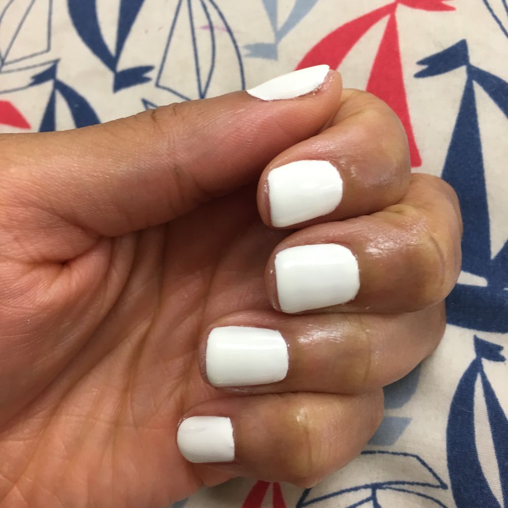 Tam Nails - White Gel manicure by Jessica - Nail Salons Near Me - Carson, California