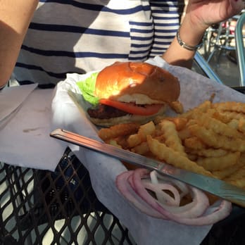 The Sunset Grille - Burger with pepper jack and deep fried crinkle cut fries - Sports Bars Near Me - Centennial, Colorado The Sunset Grille - Burger with pepper jack and deep fried crinkle cut fries - Sports Bars Near Me - Centennial, Colorado