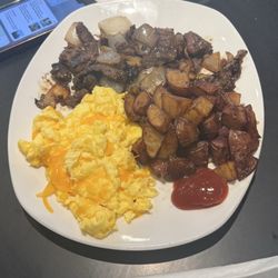 Biscuits and Bourbon - Steak Strips & Eggs