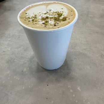 Miracle Coffee & Breakfast - Pistachio vanilla latte - Coffee & Tea Near Me - Huntington Beach, California Miracle Coffee & Breakfast - Pistachio vanilla latte - Coffee & Tea Near Me - Huntington Beach, California
