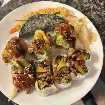Osaka - Dancing Eel Roll & Eel Avocado Roll - Sushi Bars Near Me - Hastings, Minnesota Osaka - Dancing Eel Roll & Eel Avocado Roll - Sushi Bars Near Me - Hastings, Minnesota