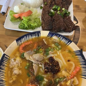 Truong Thanh Restaurant - 1. Banh Canh Cua and 36. Com Tam Suon Bo Dai Han - Vietnamese Near Me - Milpitas, California