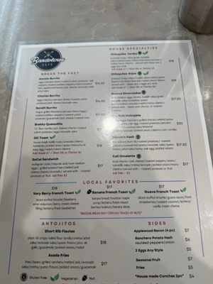 Menu photo 5 Bandoleros Cafe Cypress, CA